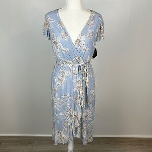 Anthropologie Kate & Lily Blue Floral Midi Dress Size 6 NWT
